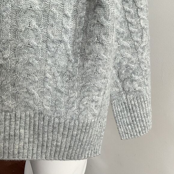 100% Cashmere Well With Cardigan Gray Open Front Oversized M - Picture 15 of 16